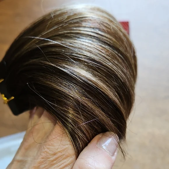 12" Tape-in Moresoo Hair Brown Extensions - Picture 5 of 10